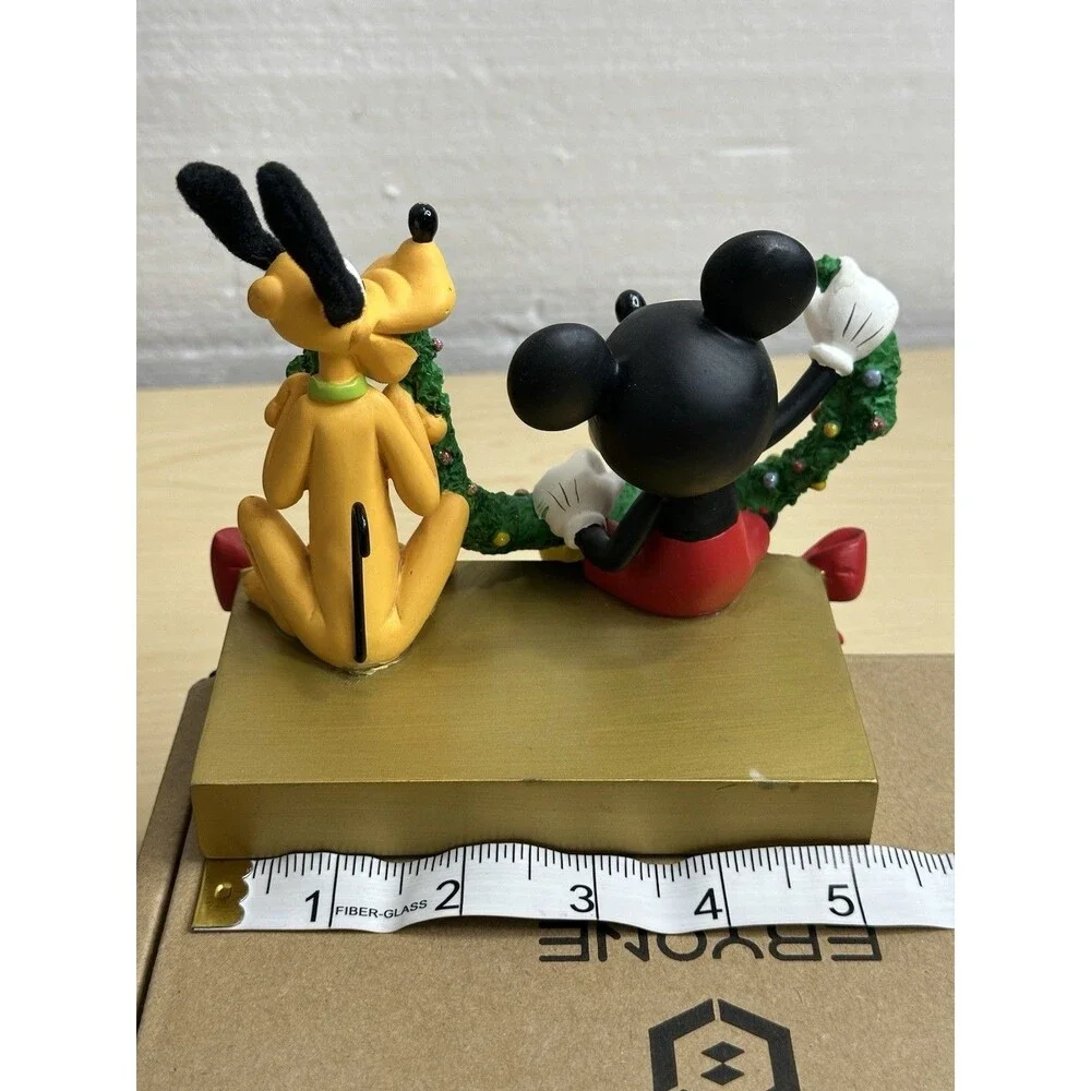 Disney Mickey Mouse & Pluto Garland Christmas Stocking Holder Hanger Vintage